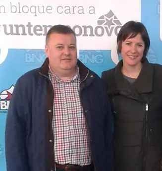 Xoan Manoel Sande xunto a Ana Pont&oacute;n, candidata do Bng a presidencia da Xunta