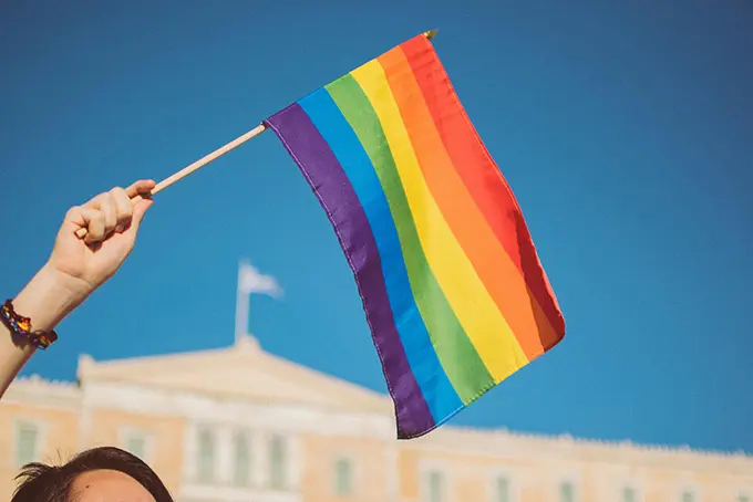 Bandeira distintiva do D&iacute;a Internacional do Orgullo LGTBI
