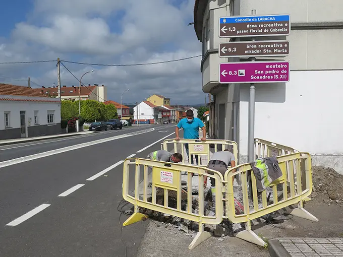 Os obras estanse a realizar no Concello da Laracha