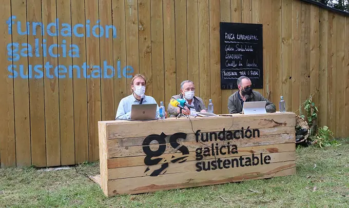 En la presentaci&oacute;n de Galicia Sustentable en Montemaior participaron Marcos P&eacute;rez, Jos&eacute; Manuel L&oacute;pez y Fernando Jim&eacute;nez