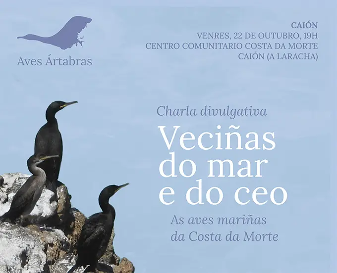 Charla divulgativa en Cai&oacute;n sobre aves mari&ntilde;as da Costa da Morte