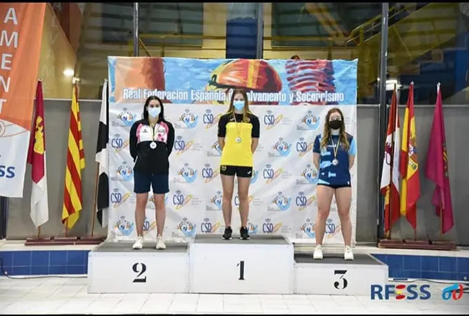 Noelia Loureiro no podium de Valladolid