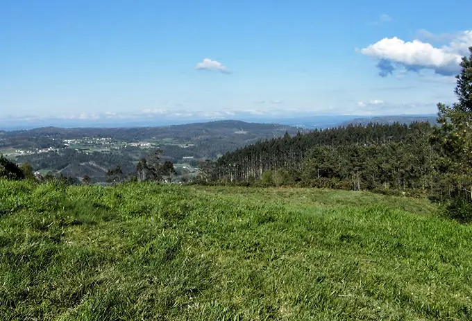 Vista panor&aacute;mica do rural da Laracha