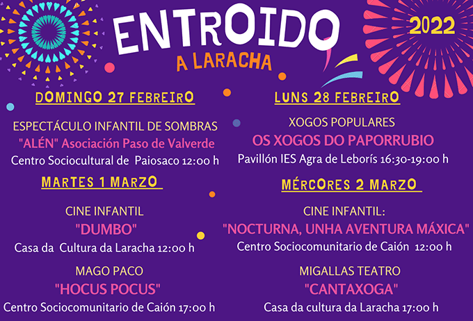 Parte do programa de Entroido 2022 na Laracha