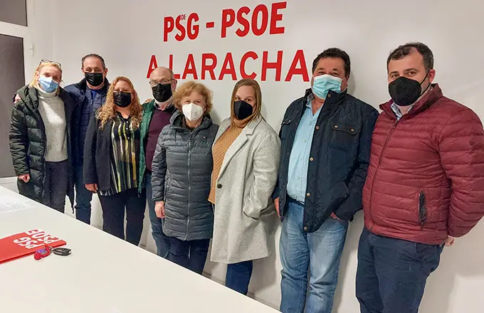 Membros da nova executiva do Psoe A Laracha
