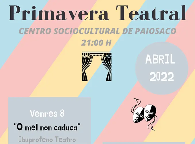 O venres 8 de abril comenza a programaci&oacute;n cultural en Paiosaco