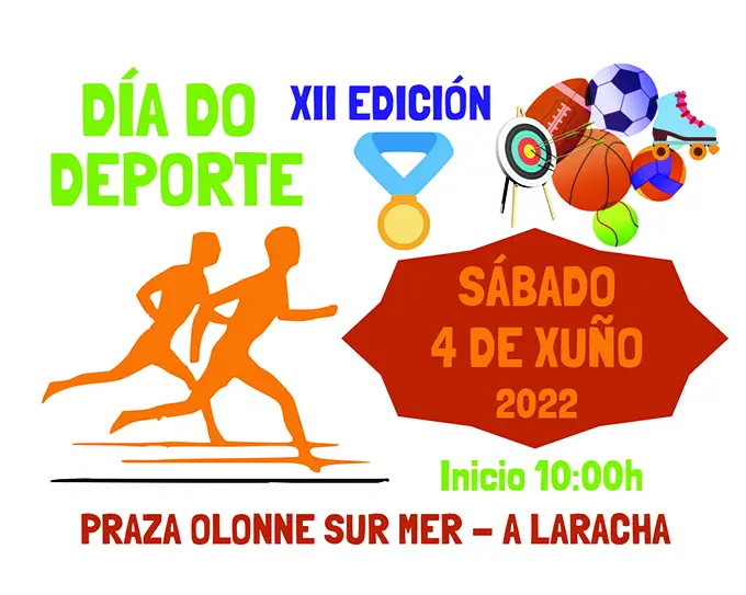 Cartel do D&iacute;a do deporte na Laracha