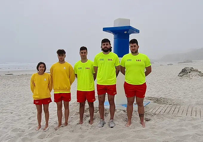 Integrantes do servizo de socorrismo e salvamento en Cai&oacute;n, A Laracha