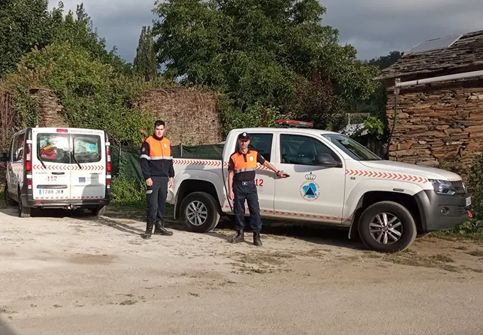 Voluntarios de Protecci&oacute;n Civil da Laracha desplazados a Lugo