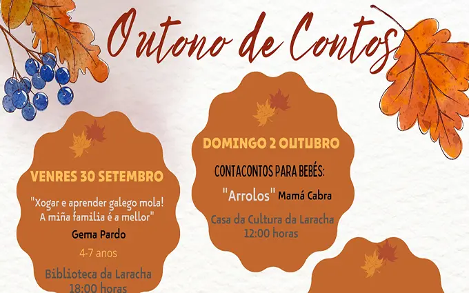 Programa outono de contos 2022 na Laracha