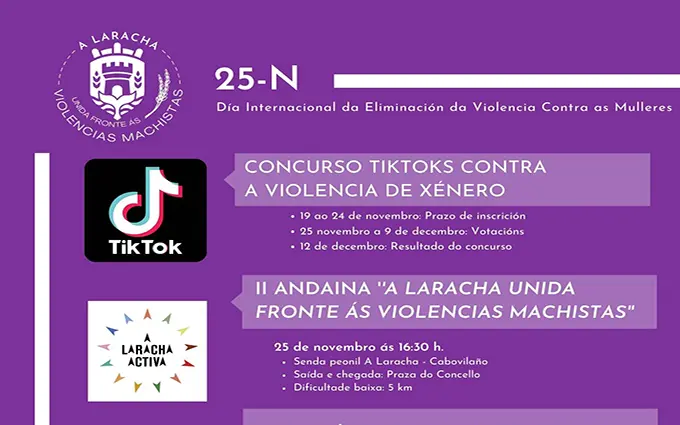 Programaci&oacute;n 25-N na Laracha