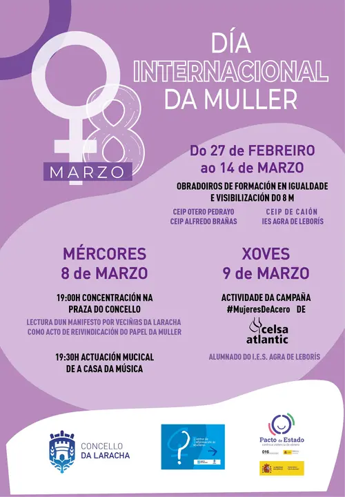 Programa do D&iacute;a Internacional das Mulleres.