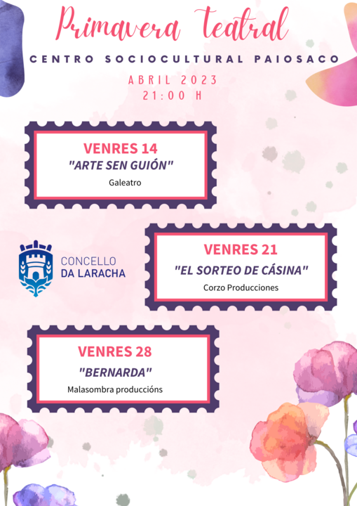 Programa da "Primavera Teatral" de Paiosaco.