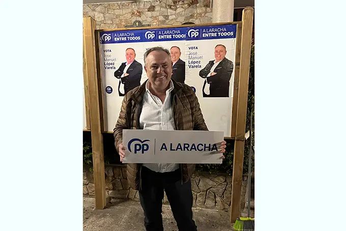 O candidato del PP da Laracha ao inicio da campa&ntilde;a electoral 2023