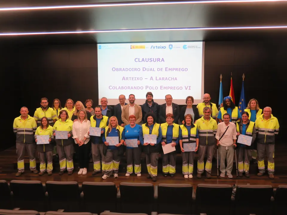 Acto de clausura do Obradoiro de Emprego A Laracha-Arteixo.