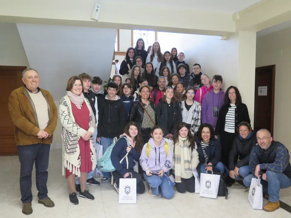 Recepci&oacute;n no Concello aos participantes do programa de intercambio de Les Sables D'Olonne.