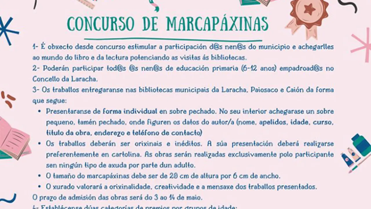 Cartel promocional do concurso de marcap&aacute;xinas
