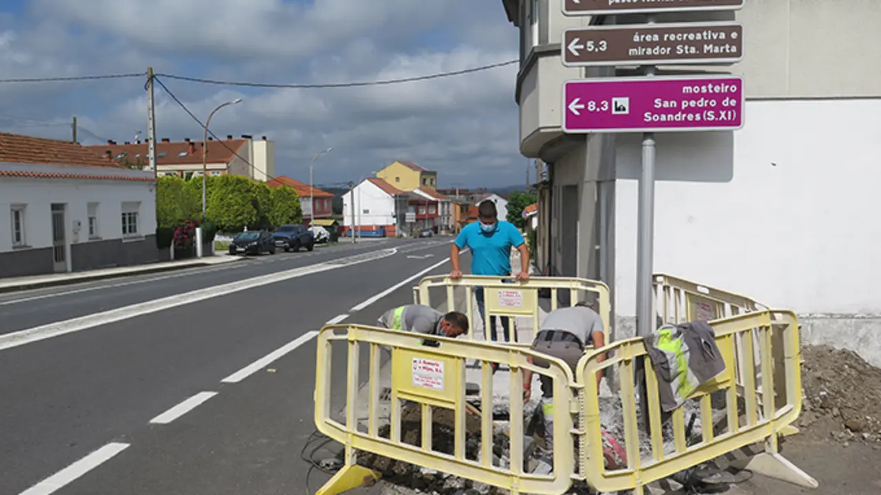 Os obras estanse a realizar no Concello da Laracha