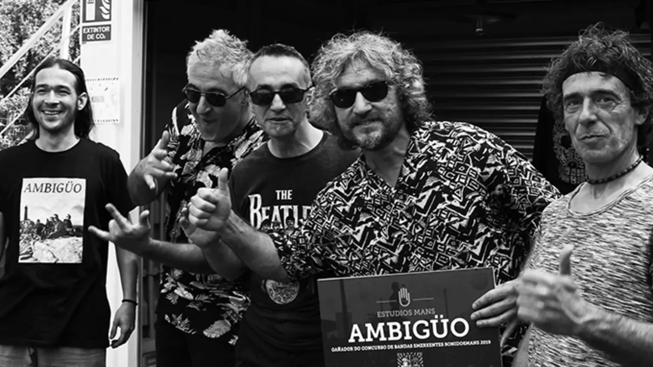 Integrantes de Ambig&uuml;o, banda de Indie Pop-Rock, afincados en A Laracha
