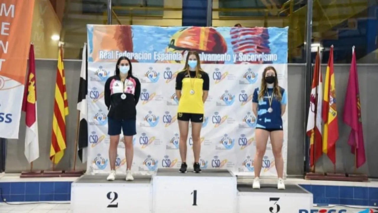 Noelia Loureiro no podium de Valladolid