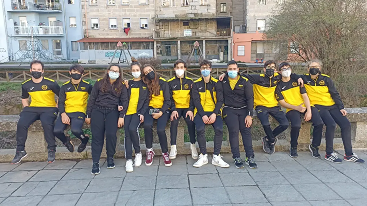 Deportistas do club SAL en Ourense o pasado fin de semana