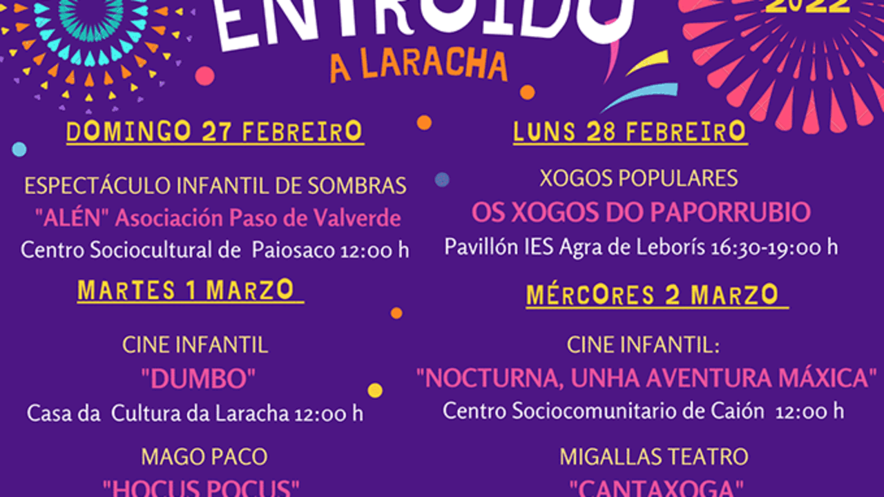 Parte do programa de Entroido 2022 na Laracha