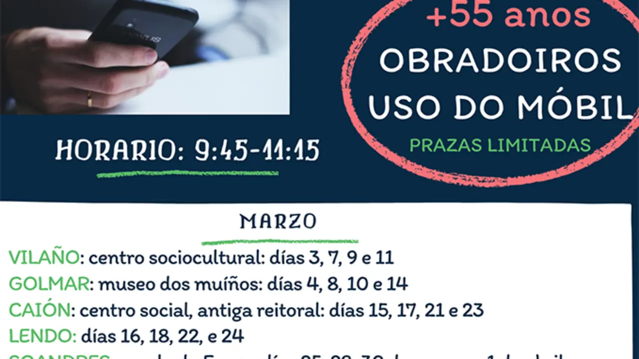 Os obradorios impartiranse durantes los pr&oacute;ximos meses do ano