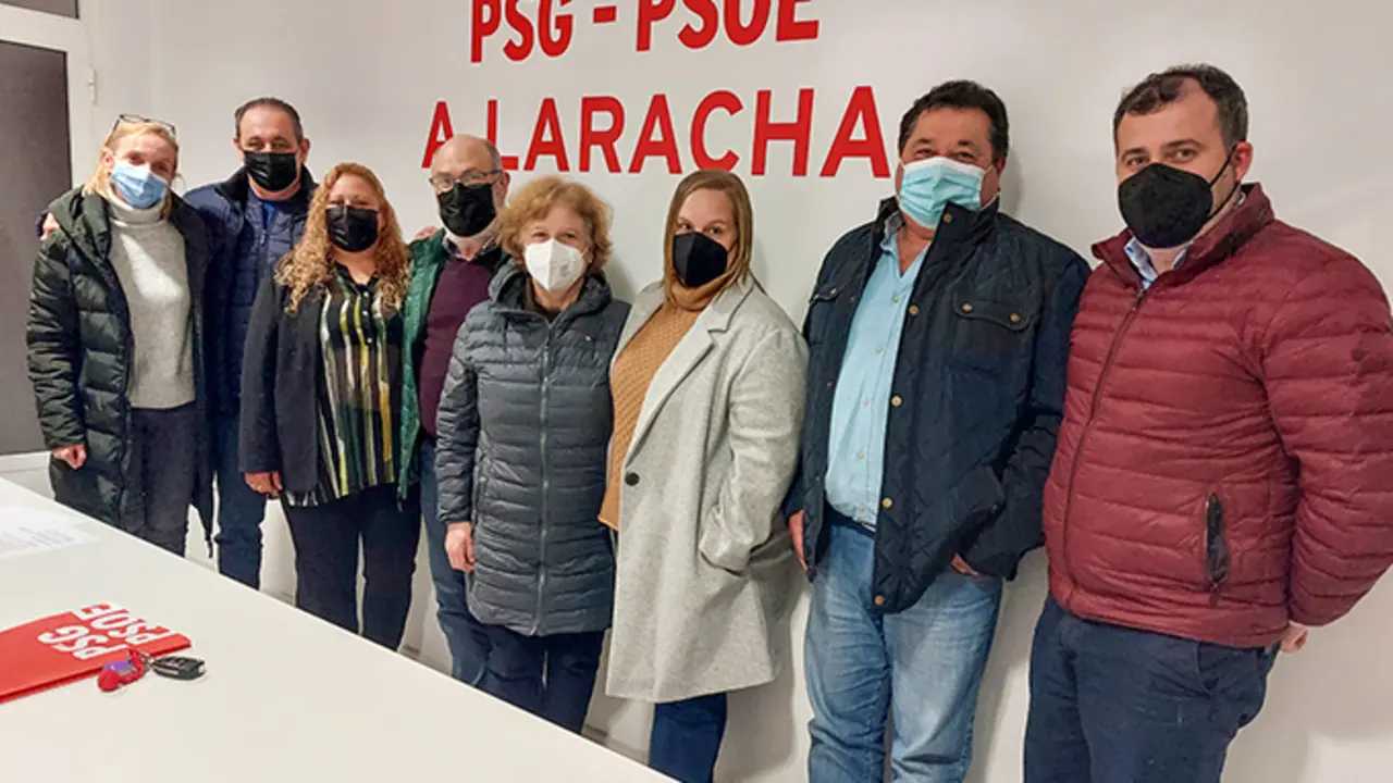 Membros da nova executiva do Psoe A Laracha