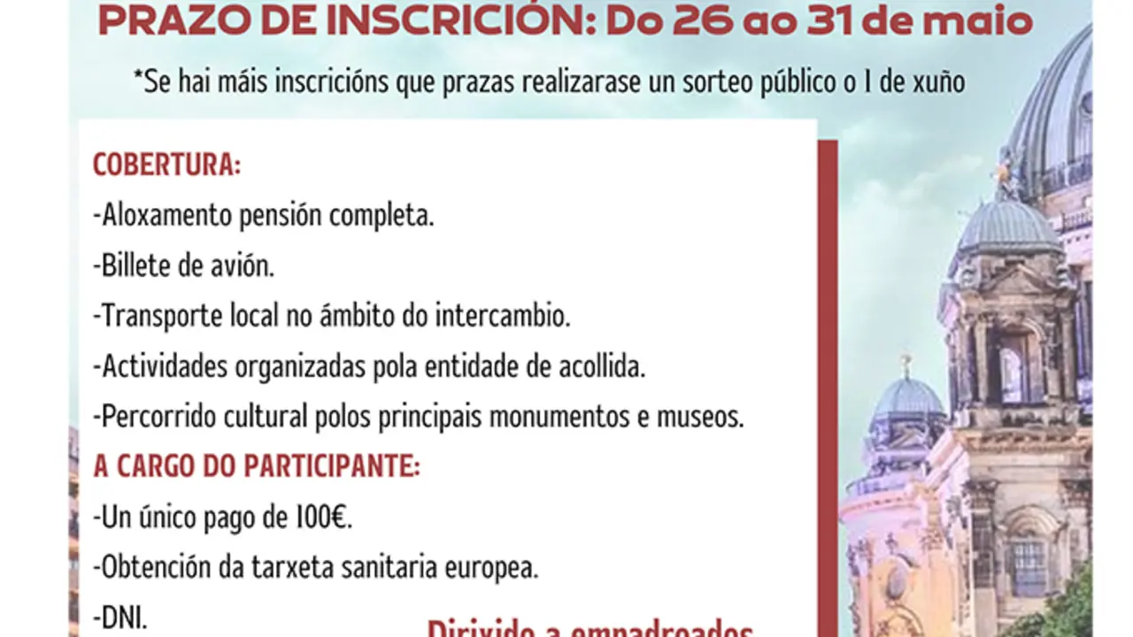 Para participar no programa de intercambio inscribirse no Concello da Laracha