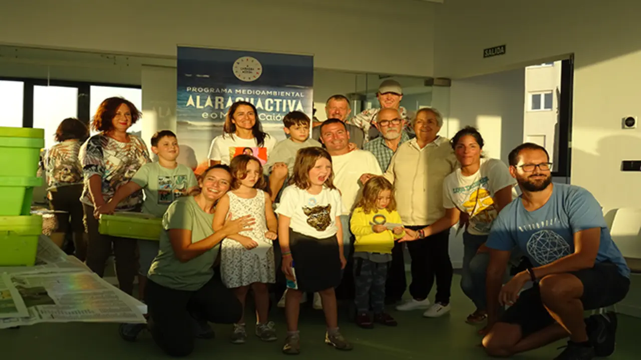 Imaxe do obradoiro na Laracha Activa. Nesta semana quenda de xornada sobre pesca
