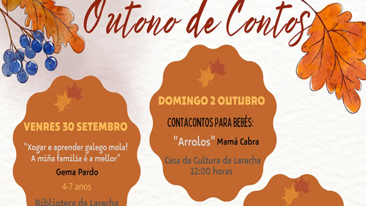 Programa outono de contos 2022 na Laracha