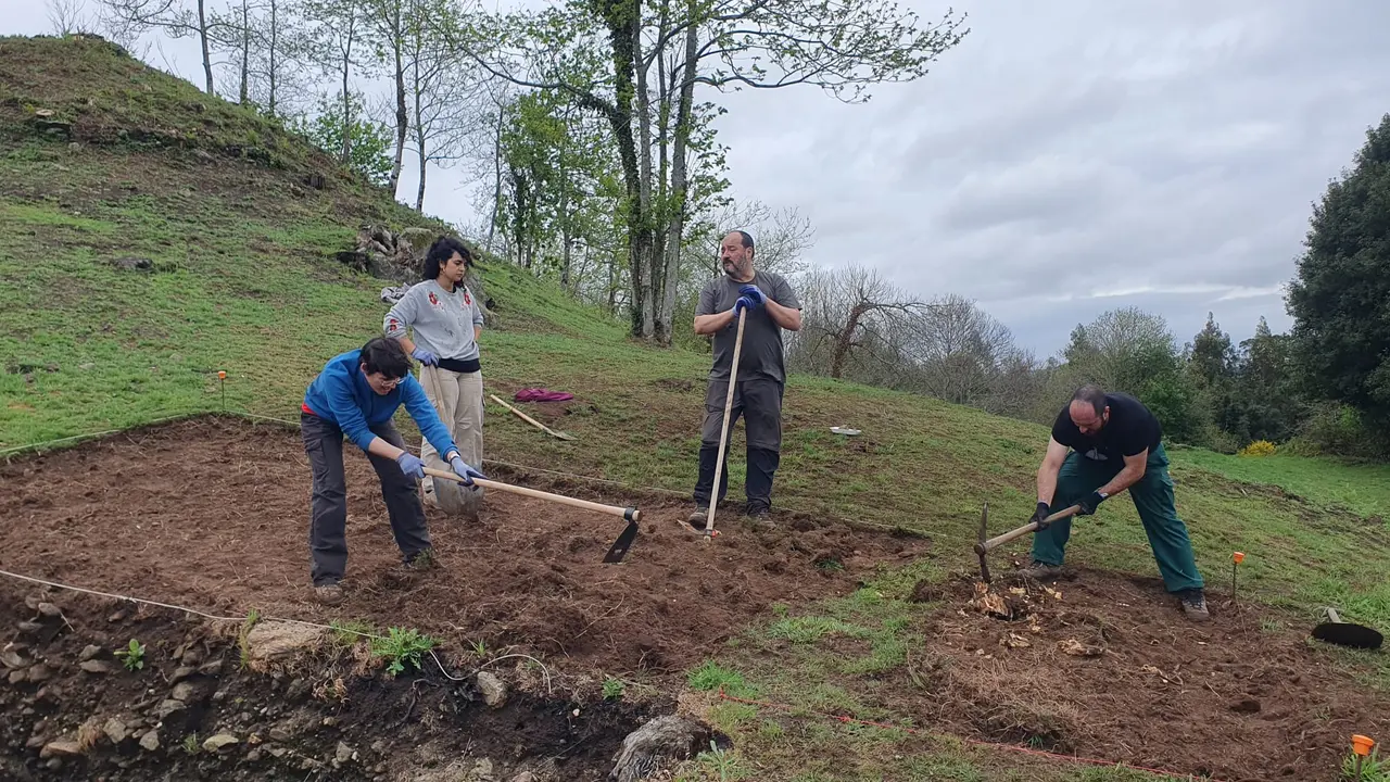 Escavaci&oacute;n no Castro de Montes Claros.
