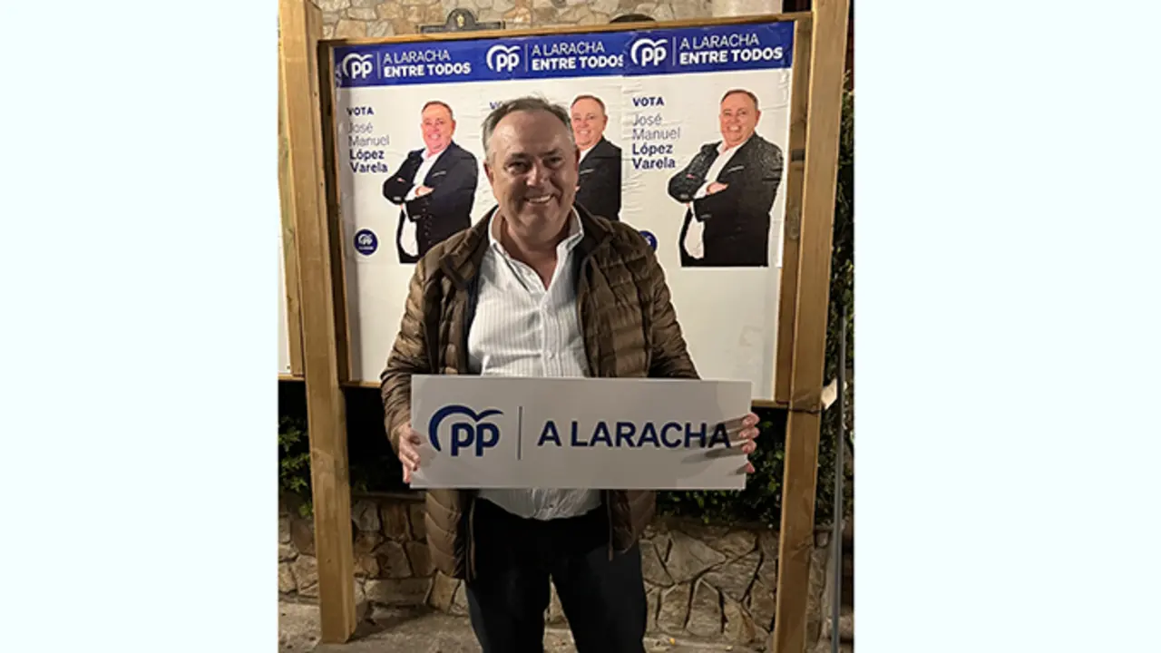 O candidato del PP da Laracha ao inicio da campa&ntilde;a electoral 2023