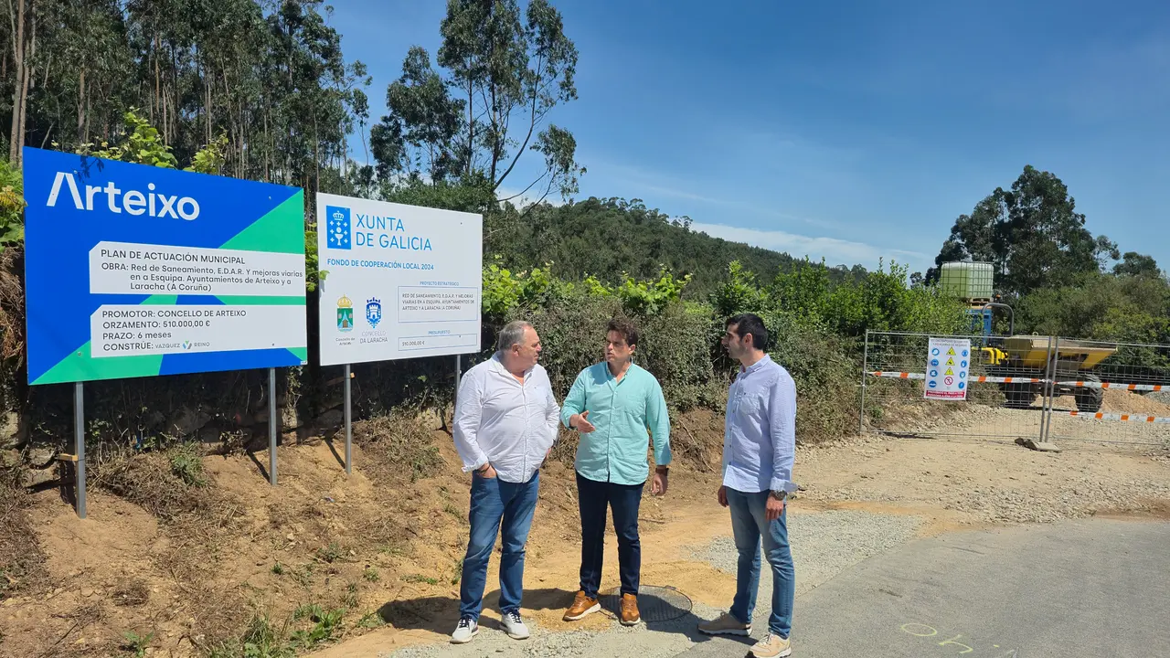 Comezan as obras de mellora da estrada e dos servizos no n&uacute;cleo da Esquipa.