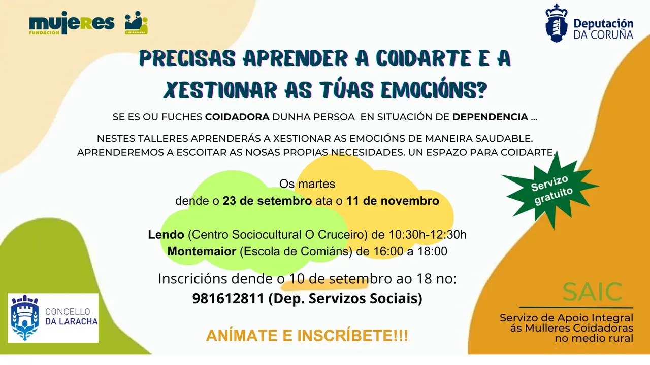 Obradoiros de apoio integral a coidadoras de personas dependentes no medio rural.