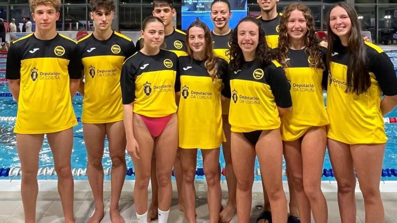 El Club Salvamento Laracha en el Campeonato de Espa&ntilde;a de Distancias Cortas, celebrado en Guadalajara.