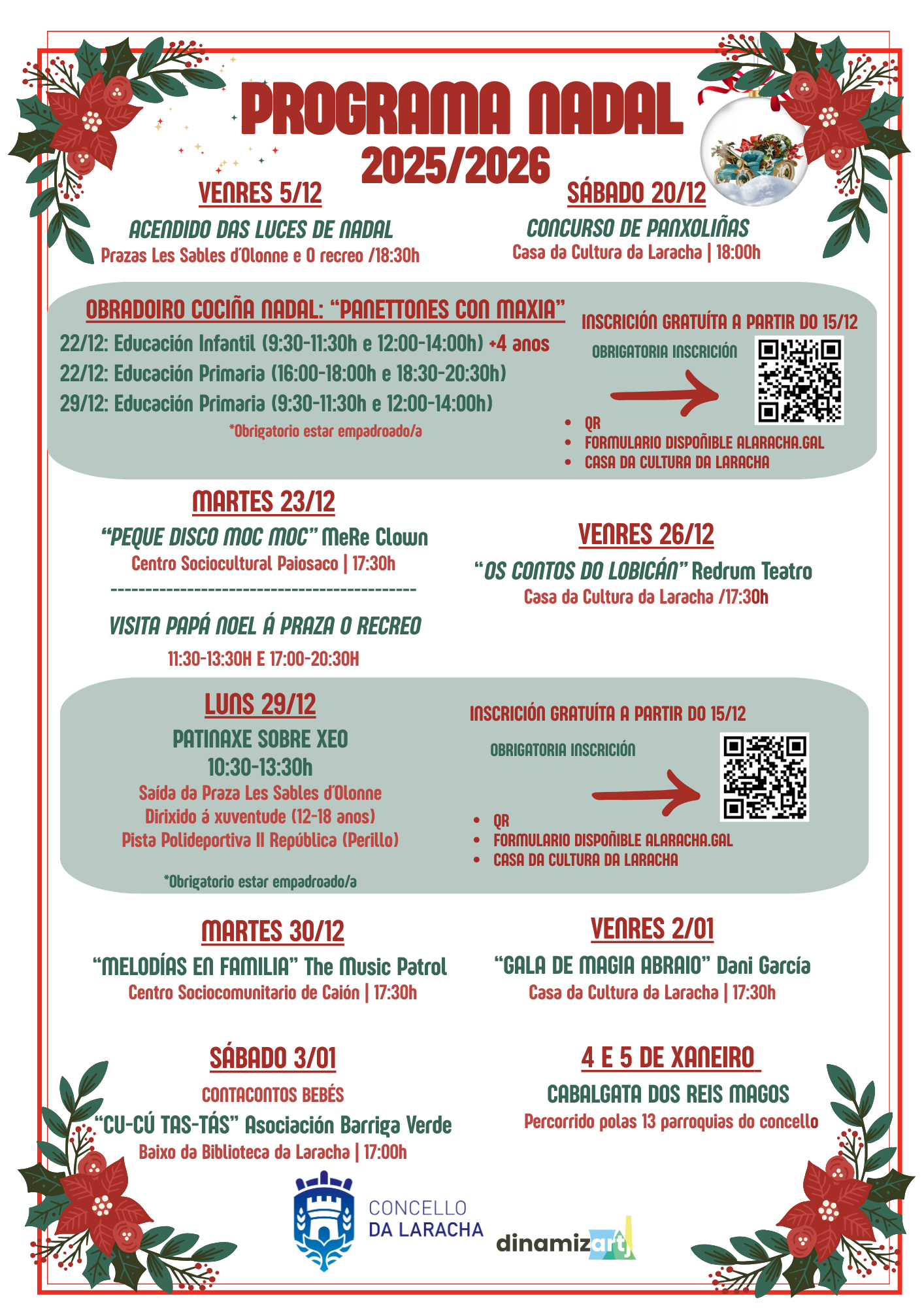 Programa de Navidad 2025 en A Laracha.